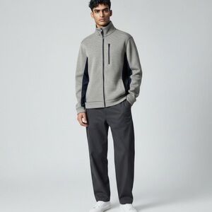 Izod Men's Gray and Navy Advantage Performance Zip-Up Jacket~UNISEX  size Small